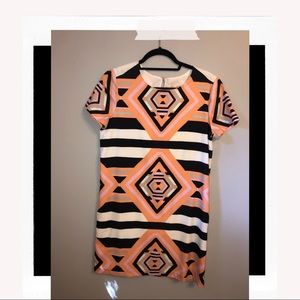 Mara Hoffman geo print cap sleeve dress size small